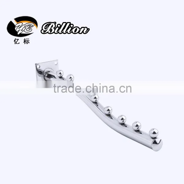Retail Chrome Metal Beaded Hooks Slatwall Hanging Hooks photo-2