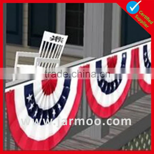 Colorful customised pleated flag