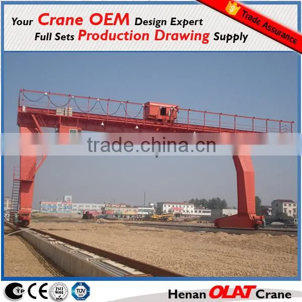 Design Drawing Supply L Type Trolley Heavy Duty Single Girder Gantry Crane