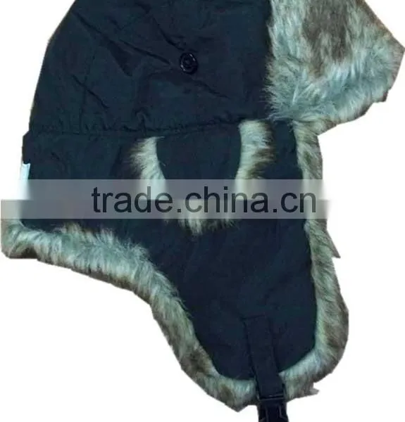 Nylon & Fake Fur Warm Hat Earflap Hat photo-2