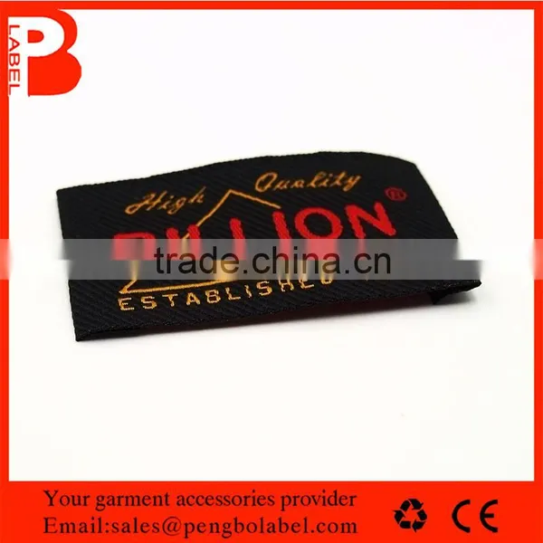 Custom Brand Name Logo Design Neck Woven Label for Shirts photo-4