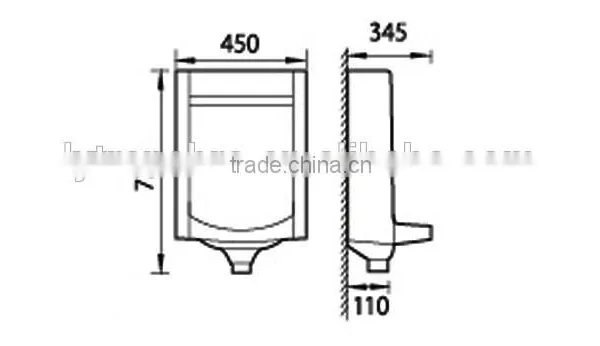TGX-01 Model Modern Small Urinal Sensor Price Toilet Urinals for Sale Mouth photo-2