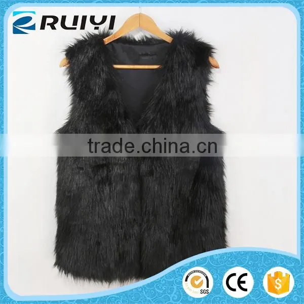 Blank Faux Fur Jacket Faux Fur Vest photo-2