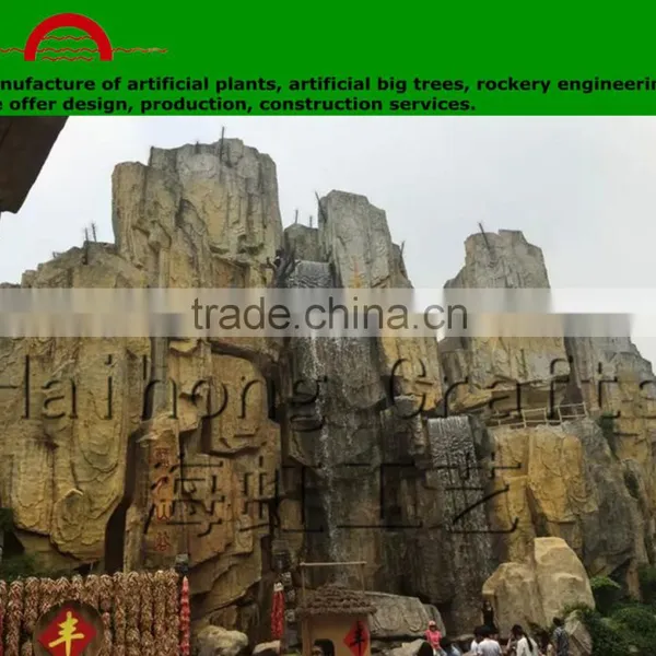 GRC Rockery Engineering for Theme Park/Artificial Stone for Aquarium/ Outdoor Artificial Plants for Warter Park