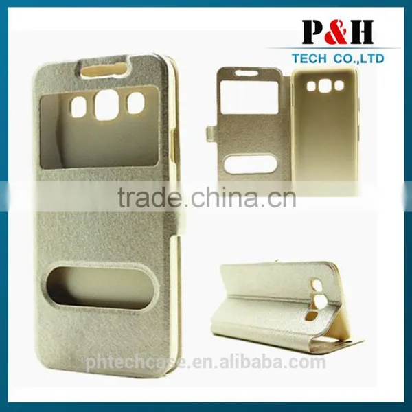 2015 Hot Selling New Style PU Leather Flip Case Cover Flip for Samsung Galaxy E7 photo-2