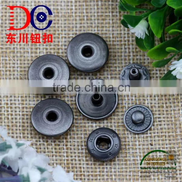 15mm Metal Brass Snap Button Antique Brass Button for Fashion Clothing photo-2