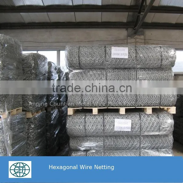 1x1x0.5m 60x80mm Hot Dipped Galvanized Gabion Mesh for Stone Wall Protection photo-3
