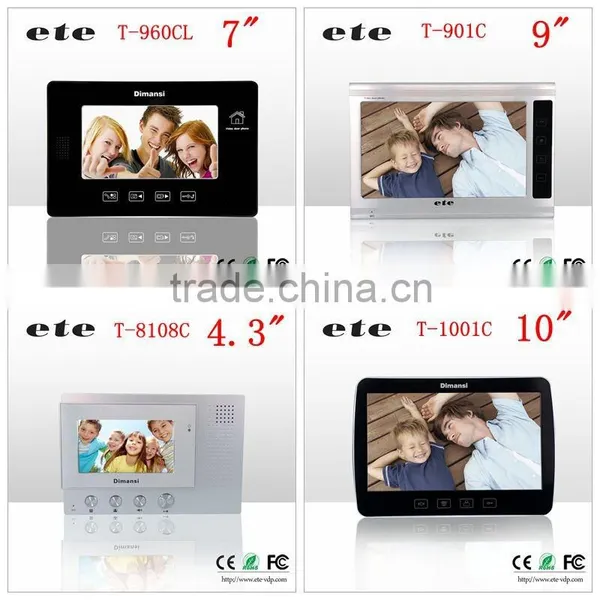 China ETE 10"tft-lcd 700tvline Video Door Phone Intercom Doorbell Video Surveillance Home Security Camera Monitor Night Vision photo-5