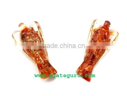 Carnelian Orgone 2inch Angels : Orgone Angels : Healing Orgone Crystals