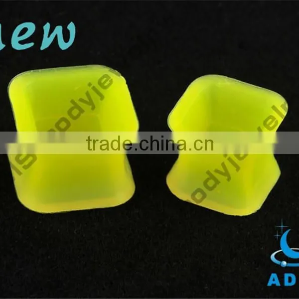 Fancy Silicone Ear Gauges Plug Expanders Square photo-2