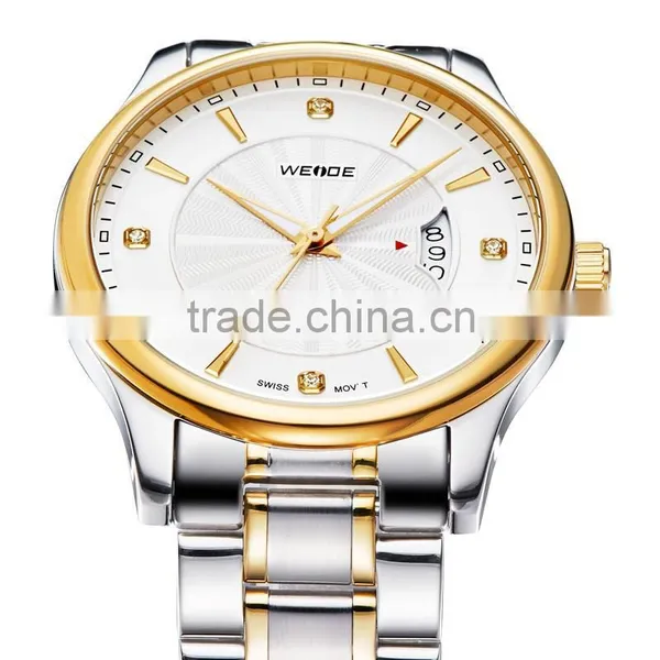 HOT SELLING!China Brand WEIDE Luxury Rose Gold Full Steel Waterproof Quartz Sports Men Watch 93005GG photo-5