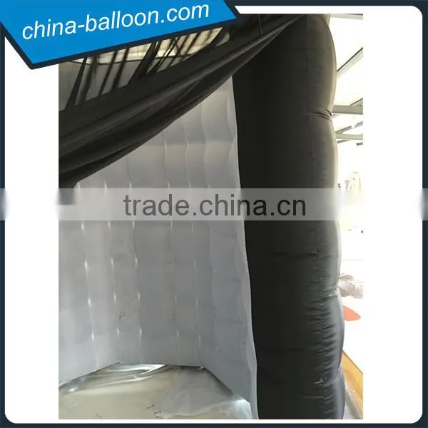 Black Octagon Inflatable Photo Booth Led Inflatable Photobooth Enclosure for Rental photo-3