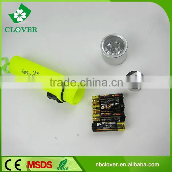 Green Handle 180LM 4*AAA Battery High Power Style Mini Led Flashlight photo-2