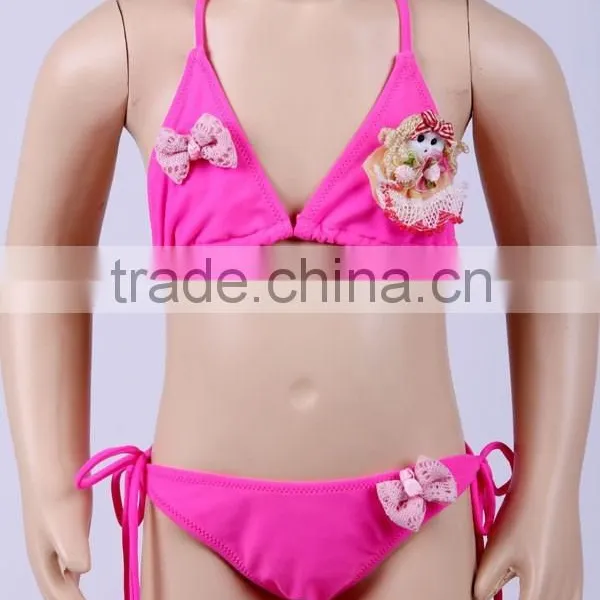 Pink Bowknot Girls Pictures Children Fashion Bikini,young Girls in Bikini photo-4
