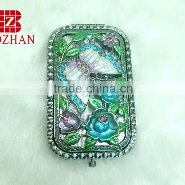 Charm Butterfly Bronze Cosmetic Mirror/butterfly Promotional Gift Brozen Pocket Mirror/bronze Butterfly Makeup Mirror photo-2