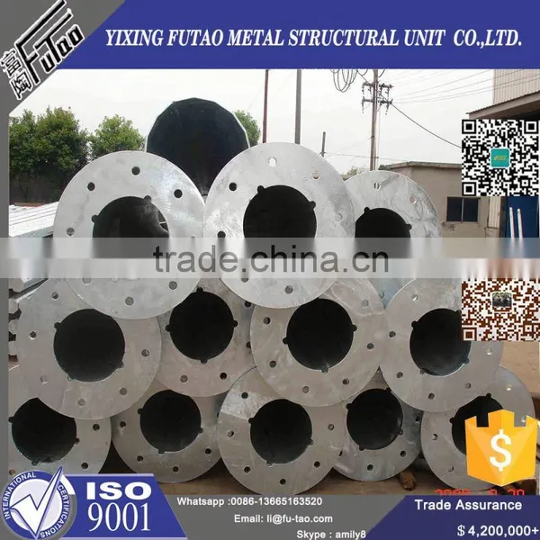 High Quality Galvanized Hot-sale Steel Tubular Telecommunication Pole photo-2