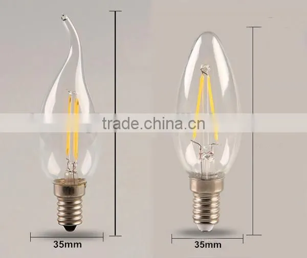 Vintage LED Filament Bulb C35 E27 2w With CE ROHS SAA photo-3
