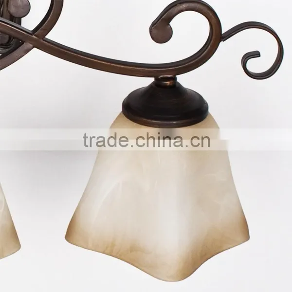 European-style Wall Lamp,bedside Bedroom Hotel Wall Lamp,minimalist Interior Glass Wrought Iron Wall Lamp photo-3