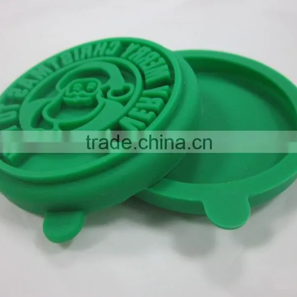 Food Grade Custom SANTA Design Silicone Cookie Stamp With Wooden Handle photo-4
