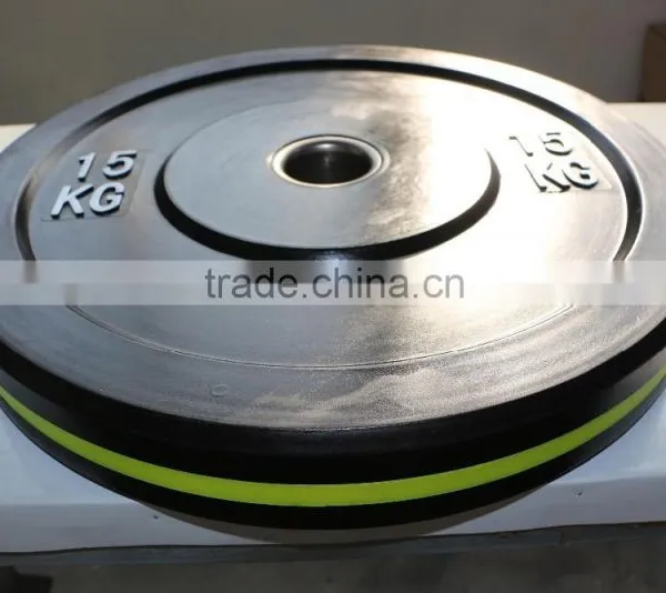 Colour Crossfit Weighlifting Rubber Bumper Plate 5KG 10KG 15KG 20KG 25KG photo-4
