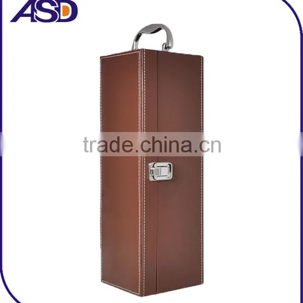 Custom Logo Print High Quality Leather Wine Box Gift Boxes Small Lot is ok photo-3