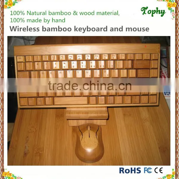 2.4GHz Wireless Bamboo Keyboard and Mouse Waterproof Keyboard+ Wireless Mouse photo-3