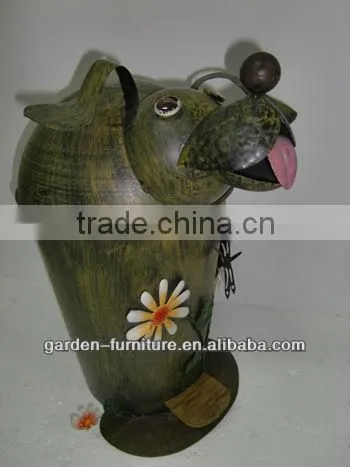 Wholesale Wrought Iron Handed Crafts Outdoor Decor Stylish Unique Decorative Metal Trash Cans photo-2