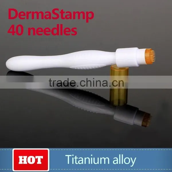 DRS 40 Pins Gold Needle Medical Grade Derma Roller Micro Needle Roller Wrinkle Remover photo-2