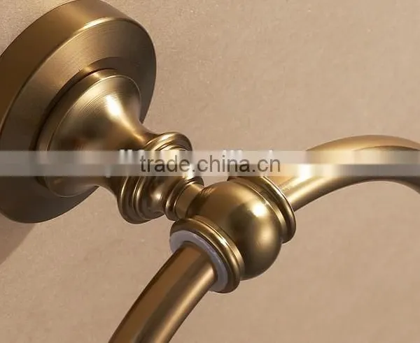 Bathroom Shower Set Refined Copper Golden Finish Towel Ring Rack photo-2