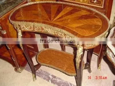 Antique Table - French Table With Brass - French Coffee Table With Ormolu photo-2