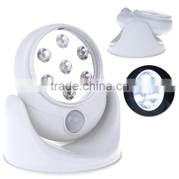 Kawachi Cordless Motion Activated Sensor Light Wall Lamps 360 Degree 6V 7 LEDS Rotation Light photo-3