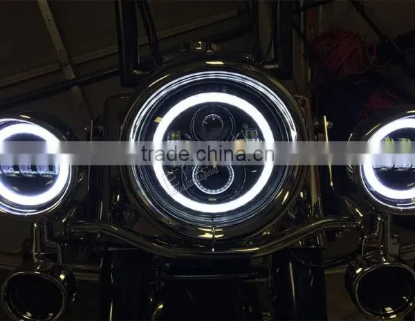 Offroad Powersport Harley Motorcycle LED Fog Driving Spot Headlight Black Chrome LED Headlamp photo-6