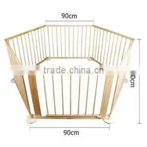 European Standard 6sides Folding Natural Color Wooden Baby Playpen photo-4