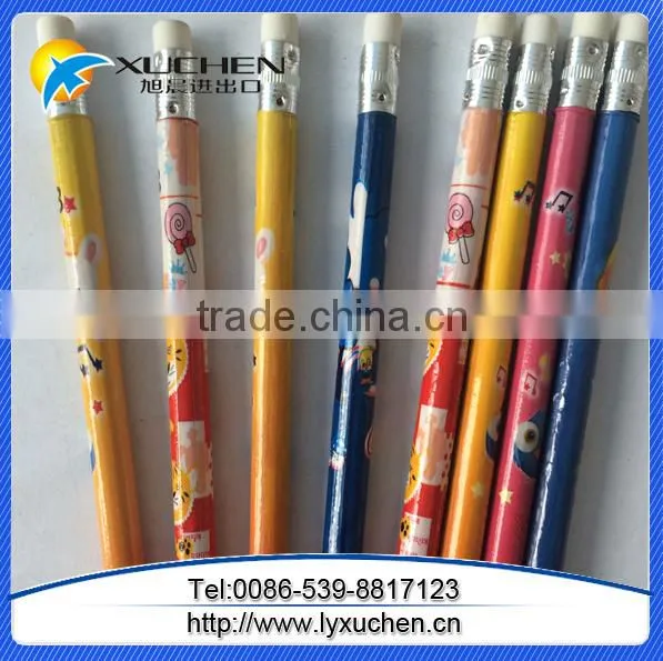 High Quality Custom Logo Printing HB Wooden Pencil With Eraser photo-3