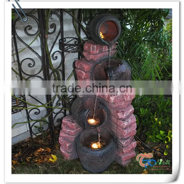 Beautiful Polyresin Artificial Outdoor Garden Tall Water Fountains