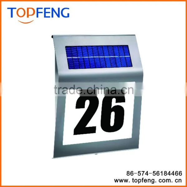 Outdoor Highlight Stainless Steel 3LED Wall Illuminator Waterproof Solar House Address Light,Wall Light photo-4