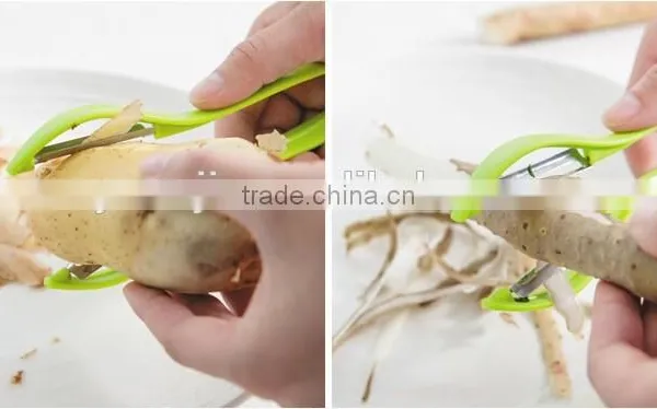 Wholesale Stock Colorful Hanging Double Fruit Vegetable Peelers photo-4