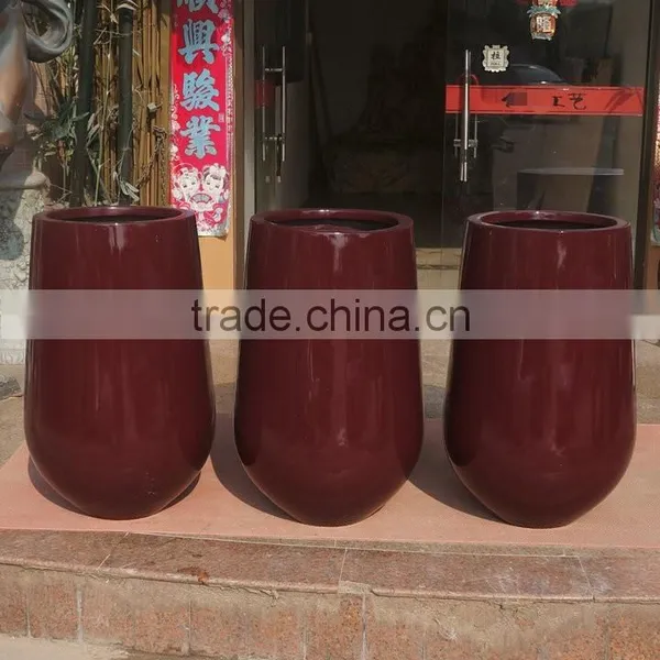 Modern Fiberglass Round Strong Pot photo-3