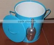 Wholesale Portable Power Coated Metal Ice Bucket Beer Drink Wine Cooler With Scoop photo-2