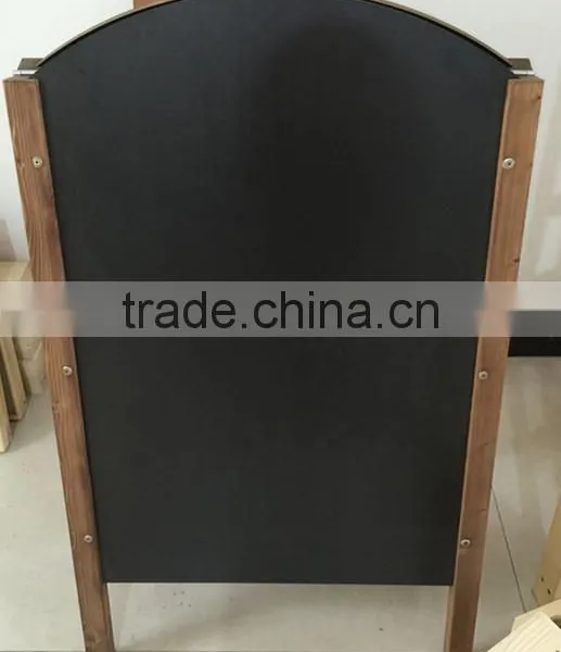 Hot Sale Pine Wood Frame Advertising Blackboard With Stand Foldable photo-5
