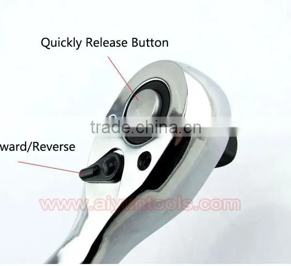 1/2" 3/8" 1/4" Ratchet Wrench (Socket Set) Quick Release Wrench 72t Cr-v photo-4
