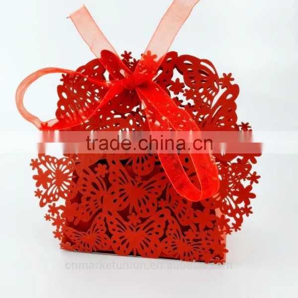 Customized Foldable Wedding Invitation Candy Box Romantic Paper Wedding Box photo-6