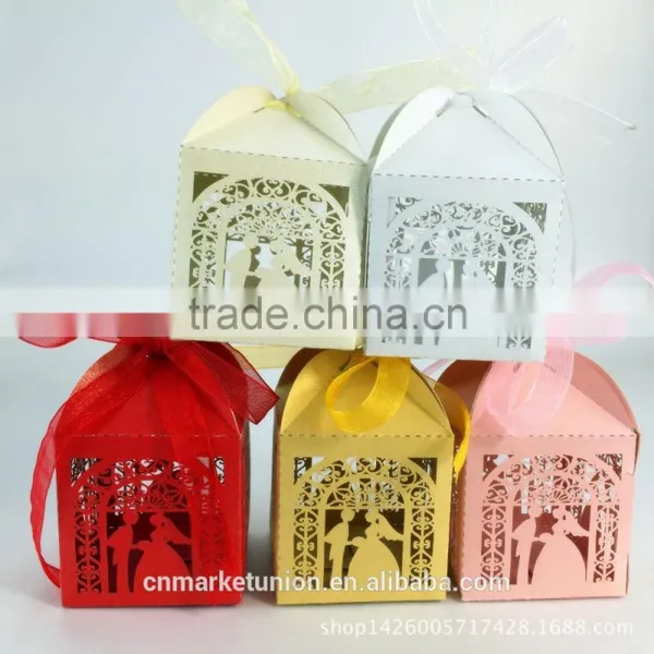 Customized Foldable Sweet Wedding Candy Box Romantic Paper Wedding Box photo-2