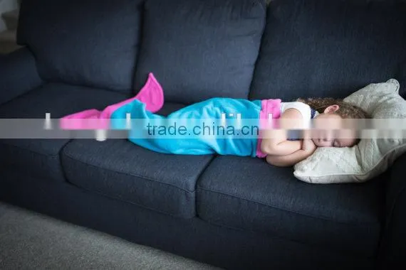 New Design Children's Super Soft Fleece Little Mermaid Tail Blanke Sleeping Bag HSD5765 photo-3