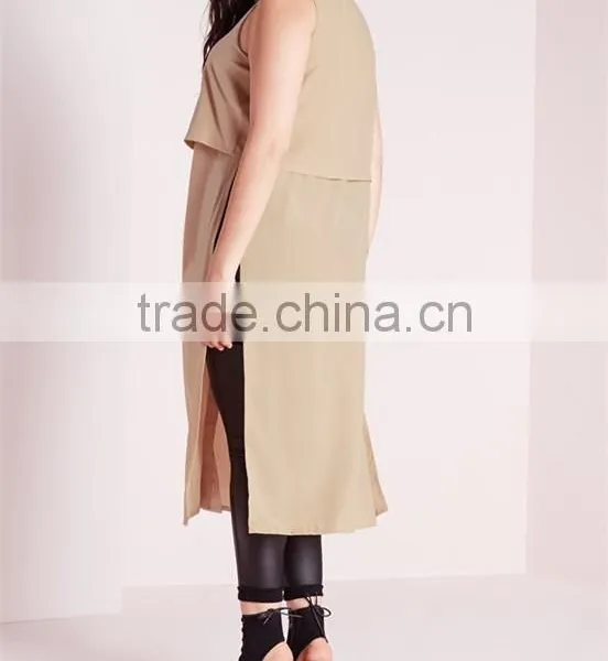 Wholesale Plus Size Clothing 2016 Fancy Buttons Tunic Top HST3701 photo-4