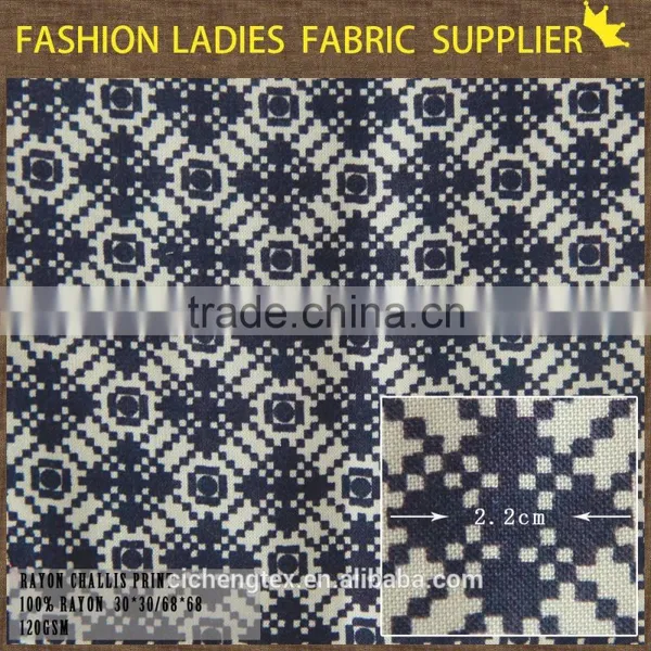 100% Printed Rayon Fabric Shaoxing Reactive Prints Fashion Woven Fabric for Lady Dress photo-4