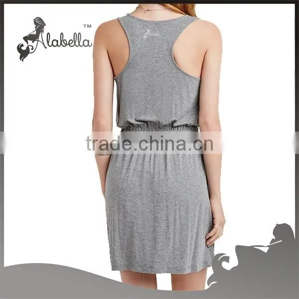 Racer Back Modern Mini Sleeveless Dress 2015 for Fitness Wear Women photo-2