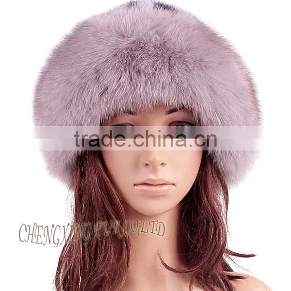 CX-C-156D Hot Selling New Products Fashion Real Mink Fur Hat With Fox Trim photo-4