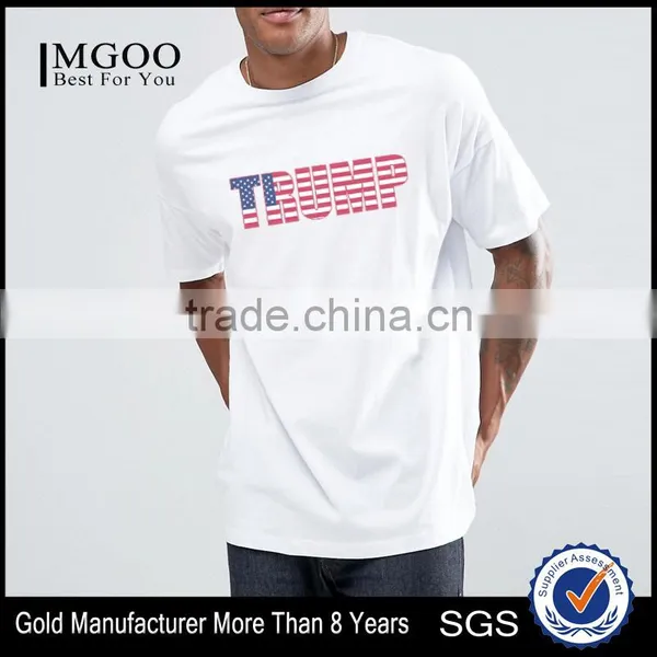 2017 Wholesale Cotton Silk Screen Printing Tshirts American Apparel Streetwear Private Label Custom Trump Photo Tees photo-6