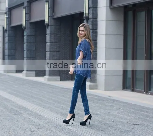 Casual Blouse for Young Lady Fat Lady Dress Latest Summer Shirt Loose Style Blouse for Young Ladies photo-2